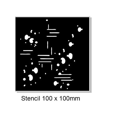 Mini stencil, spots &things  100 x 100 min buy 3
